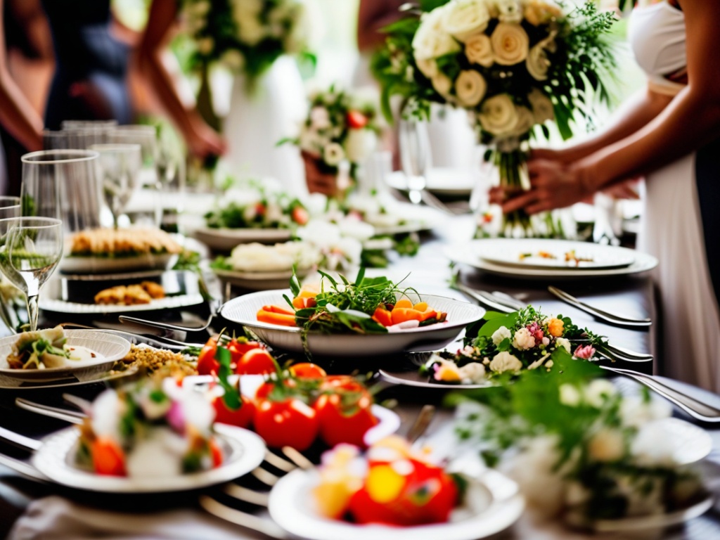 What are some creative ways to save money on wedding catering?