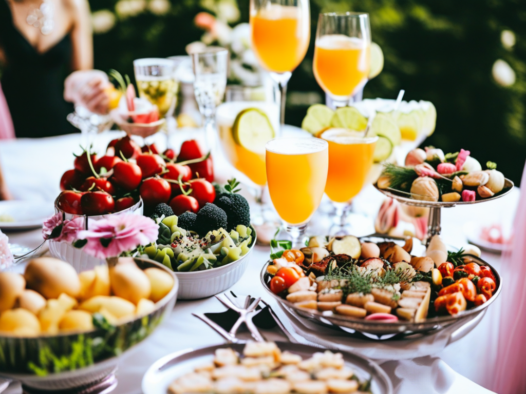 What food and drinks should I serve at a bridal shower?