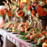 What are some creative ideas for infusing cultural elements into wedding decor?