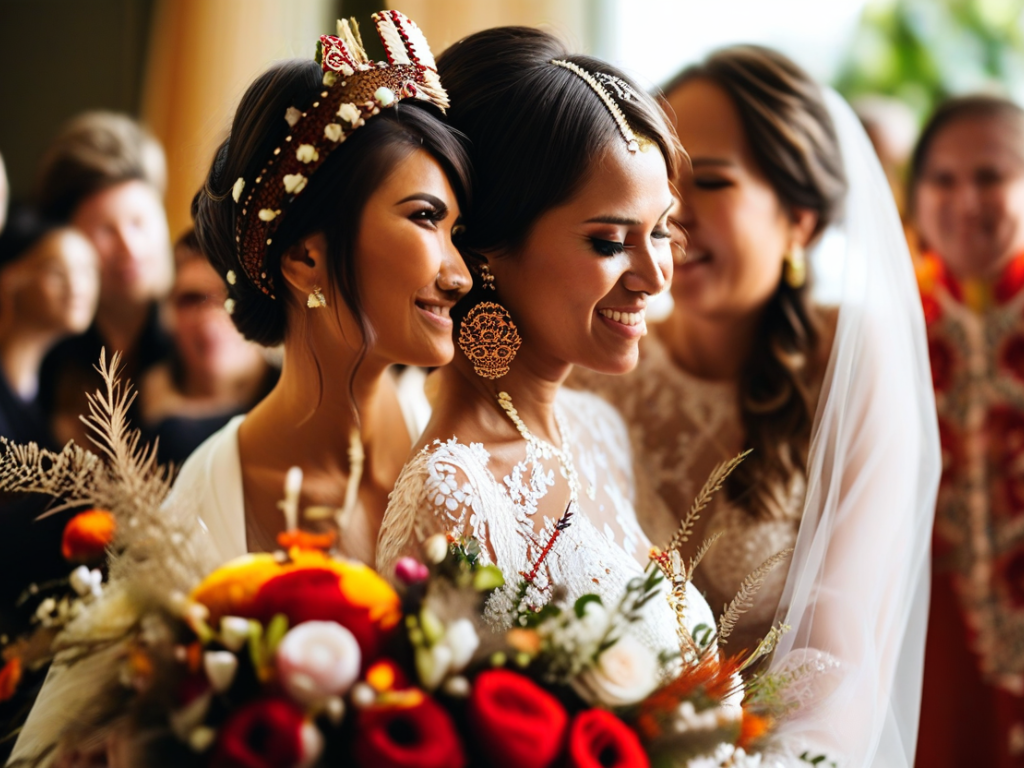 What are some ways to involve both families’ traditions in a multicultural wedding?