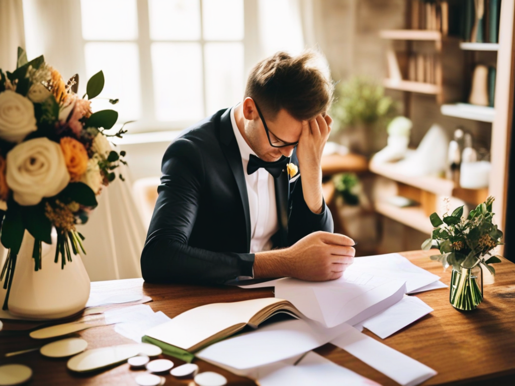 What are some ways to reduce wedding planning stress and stay organized?