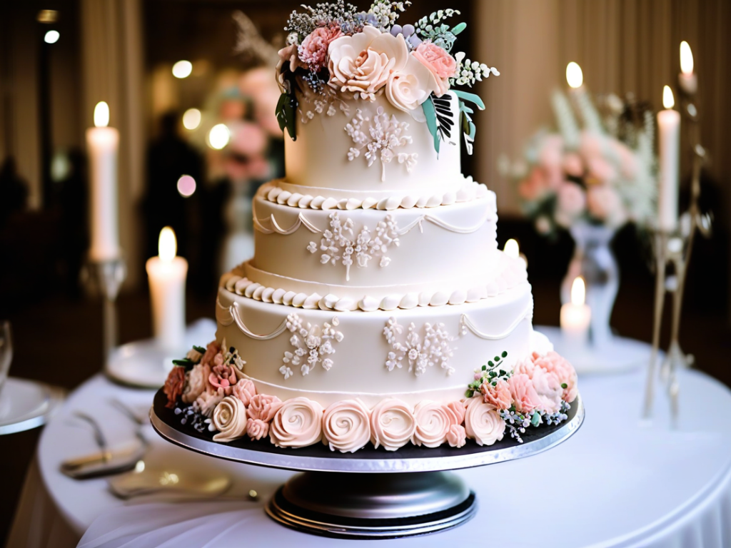 Are there affordable ways to have a stunning wedding cake?