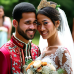 How do I respectfully integrate traditional attire from multiple cultures into our wedding attire?