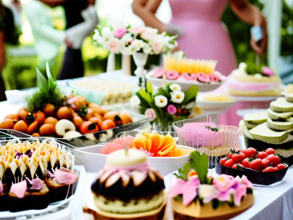 What are some creative food ideas for a bridal shower?