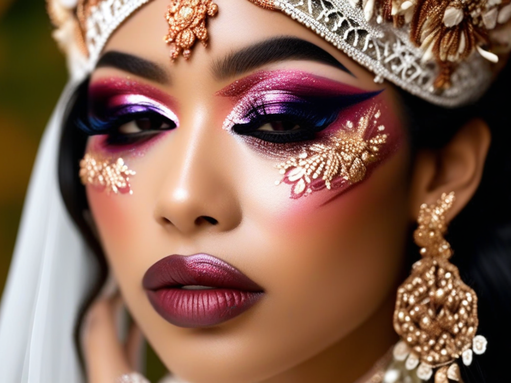 Where can I find wedding makeup inspiration that embraces my cultural heritage?