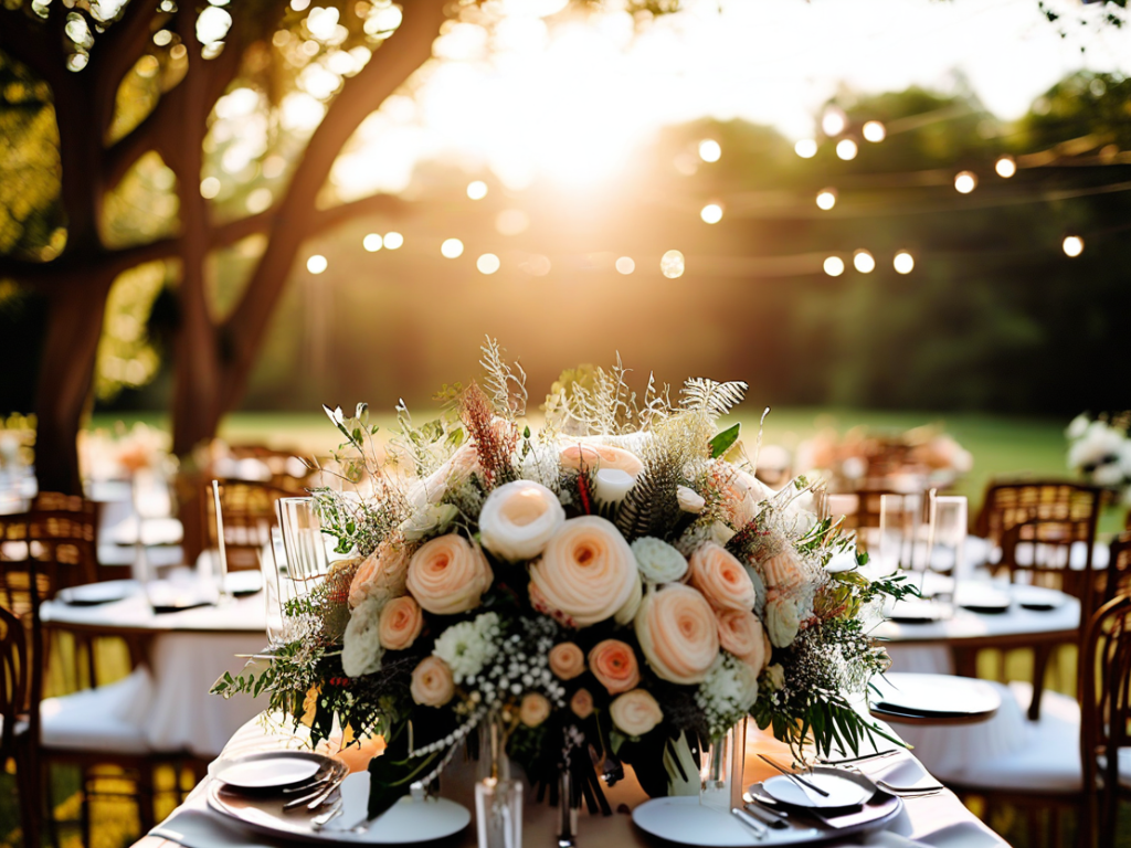 What are the key elements to consider when planning an outdoor wedding?