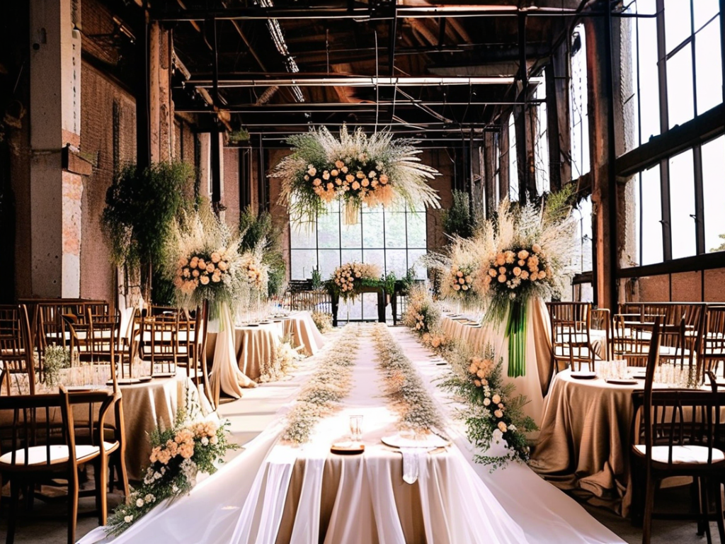 What are some alternative wedding venues that offer a rustic charm or urban chic vibe?