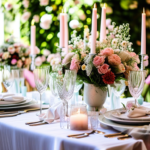 How can I create a stunning tablescape for a bridal shower?