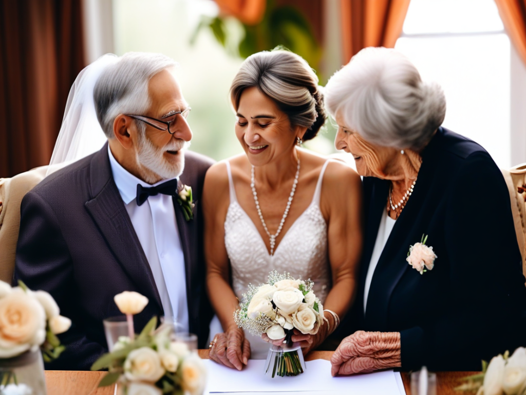 How can I involve my parents and grandparents in the wedding planning process while staying true to my vision?