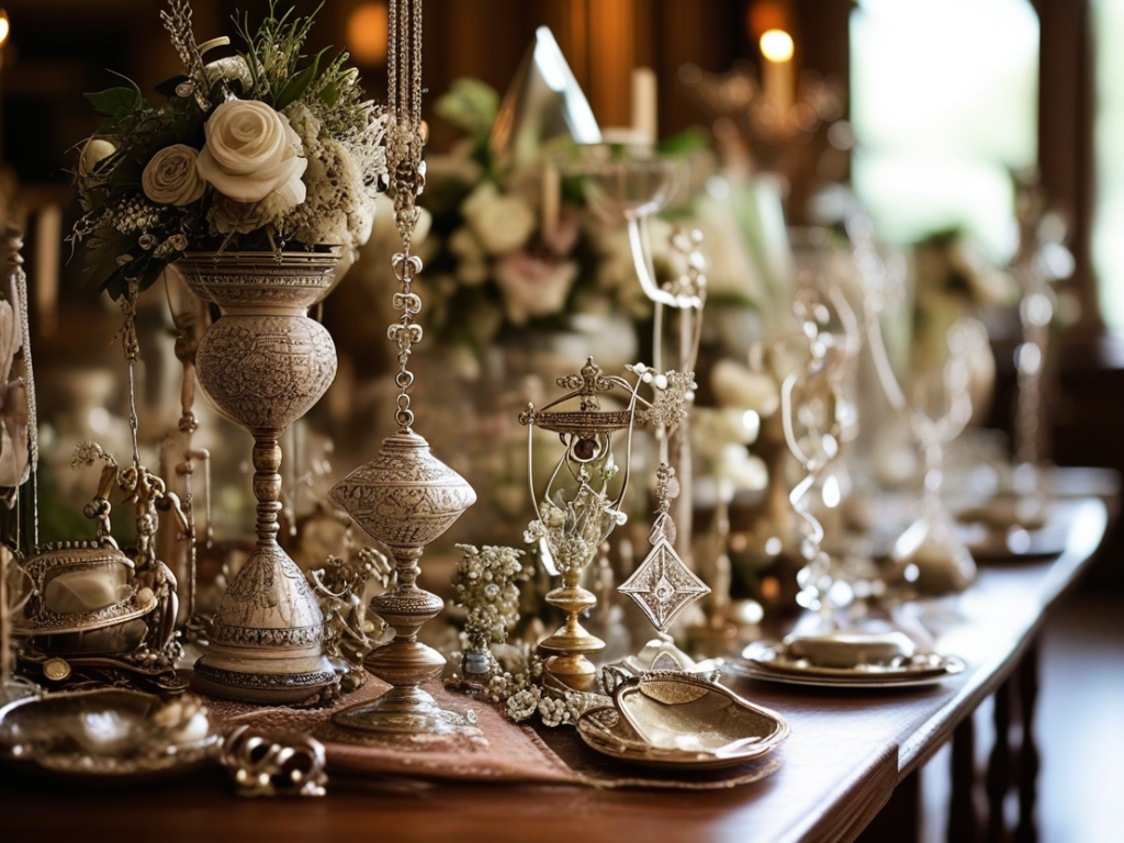 What are some ideas for including family heirlooms in my wedding decor?