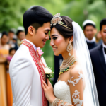 Are there any guidelines for incorporating traditional attire into a modern wedding?